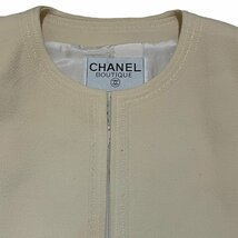 CHANEL シャネル ヴィンテージ オフホワイト スカートセットアップ 色焼け シミ有り サイズ40 スーツ_画像3