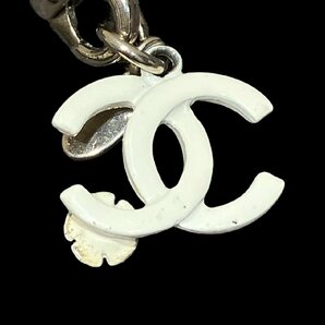 CHANEL シャネル COCO ココ マーク カメリア 04P チェーン ネックレス / イヤリング / リング 白 ホワイト アクセサリー 3点セットの画像6