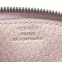 未使用 HERMES エルメス パドックコインケース モーヴペール×ルージュセリエ シェーブルミゾル U刻印_画像5