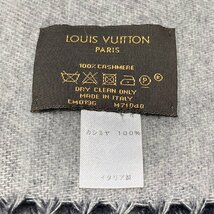 LOUIS VUITTON ルイヴィトン カシミヤ100％ モノグラム エシャルプ レイキャビック ブラック ホワイト マフラー M71040_画像5