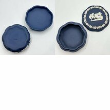 ★Wedgwood ウェッジウッド ジャスパー デミタスカップ＆ソーサー 2客 灰皿2点 小物入れ プレート セット_画像10