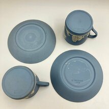 ★Wedgwood ウェッジウッド ジャスパー デミタスカップ＆ソーサー 2客 灰皿2点 小物入れ プレート セット_画像5