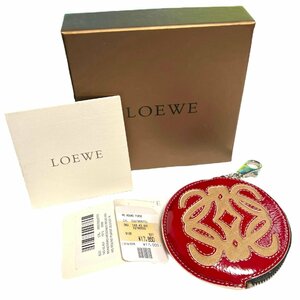 LOEWE ロエベ アナグラム ラウンド コインケース ボルドー系