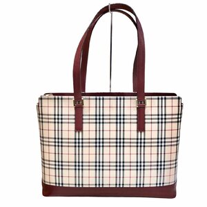 BURBERRY バーバリー トートバッグ ハンドバッグ ノバチェック キャンバス