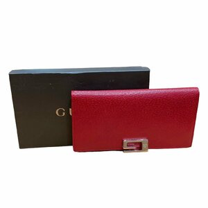 GUCCI グッチ 長財布 G金具 レザー 赤 035・2021 2098