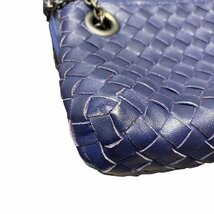 BOTTEGAVENETA ボッテガヴェネタ イントレチャート チェーンハンドバッグ ブルー系 ヴィンテージ ハンドバッグ_画像5