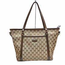 GUCCI グッチ GGキャンバス トートバッグ ２WAY ブラウン系 388929 525040_画像1