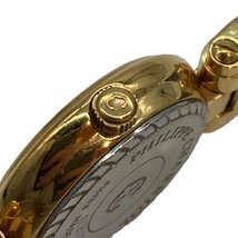 フィリップシャリオール バングルウォッチ クォーツ シェル文字盤 ワイヤーベルト 腕時計 レディース コンビカラー SS_画像9