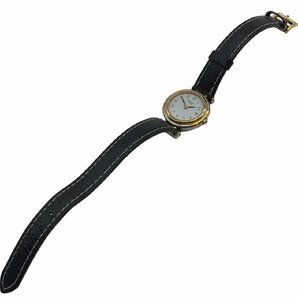 1円 エルメス ウィンザー QZ 白文字盤 社外ベルト デイト 腕時計の画像5