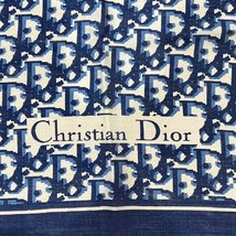 ○送料無料 Dior ディオール オブリーク トロッター柄 シルク スカーフ_画像8