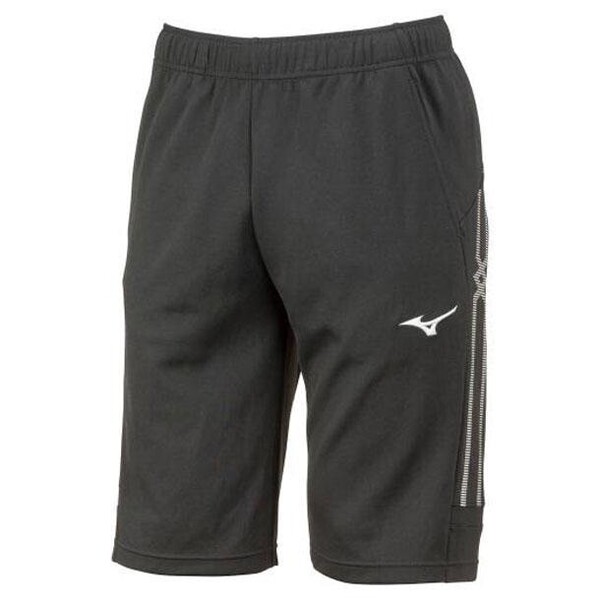 【32MD111109 XL】MIZUNO(ミズノ) ユニウォームアップハーフパンツ ブラック/シルバー XL 新品未使用 バドミントン 冬物