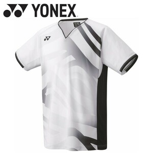 【10566（011）M】YONEX(ヨネックス) メンズゲームシャツ ホワイト サイズM 新品未使用タグ付 バドミントン テニス　2024モデル
