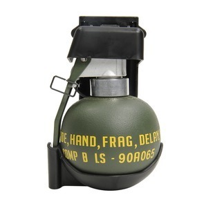 M67 手榴弾型 BBボトル ダミーグレネード ホルダー付き [ ブラック ] 収納 BB弾 レプリカ 対人用 アップルの画像2