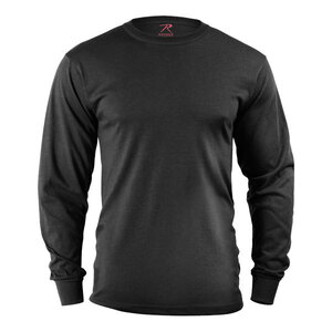 Rothco Tシャツ 長袖 ブラック 60212 [ Sサイズ ] ロングTシャツ ロンT 長そでミリタリーシャツ 長袖シャツ