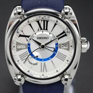 【美品】セイコー　ガランテ　GMT　SBLA111　ホワイトシェル　腕時計　スプリングドライブ　メンズ　A04401