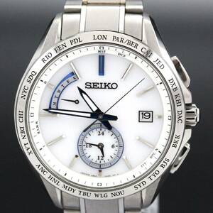 【美品】セイコー　SEIKO　ブライツ　SAGA243　腕時計　ソーラー　メンズ　箱・保・コマ　A04386