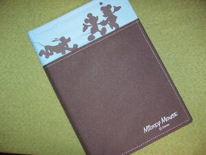  unused * Disney( Disney ) Mickey Mouse Donald Duck file book cover out pocket 2 piece attaching tea × blue * amenity * postage 230 jpy 