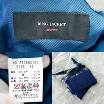 美品 RING JACKET MEISTER 極上カシミヤ7：シルク3 ダブルブレスト ブルーネイビー ジャケット リングヂャケットマイスター サイズ52 XXL_画像10