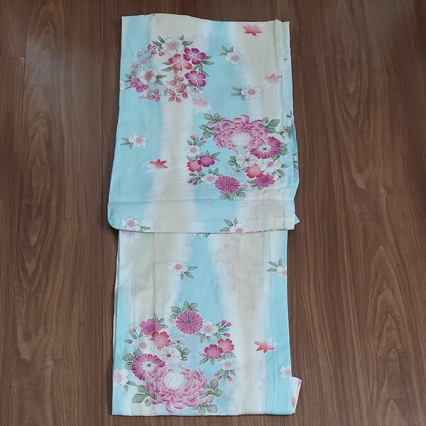 浴衣　菊桜