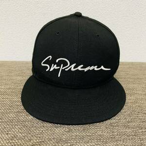 Supreme Classic Script New Era Cap Black 60.6cm 7 5/8 18aw 2018年 ブラック クラシック スクリプト ニューエラ キャップ ボックスロゴ