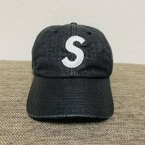 Supreme Raffia S Logo 6-Panel Cap Black White Free 22ss 2022年 黒 白 ブラック ラフィア エスロゴ Sロゴ 6パネル キャップ アーチロゴ