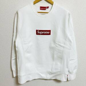 Supreme Box Logo Crewneck White Red M 15aw 2015年 白 赤 ホワイト レッド ボックスロゴ クルーネック トレーナー 胸ロゴ