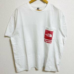 Supreme The North Face Printed Pocket Tee White Red L 23ss 2023年 白 ホワイト レッド ノースフェイス プリント ポケット ボックスロゴ
