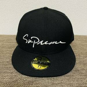 Supreme Classic Script New Era Cap Black 60.6cm 7 5/8 18aw 2018年 ブラック クラシック スクリプト ニューエラ キャップ ボックスロゴ