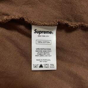 Supreme Intarsia Spellout S/S Top Tee Brown XL 21ss 2021年 茶色 ブラウン インターシャ スペルアウト トップ ビッグロゴ 胸ロゴの画像5