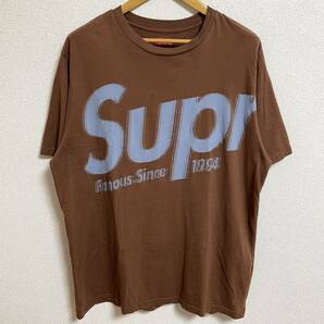 Supreme Intarsia Spellout S/S Top Tee Brown XL 21ss 2021年 茶色 ブラウン インターシャ スペルアウト トップ ビッグロゴ 胸ロゴの画像1