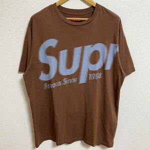 Supreme Intarsia Spellout S/S Top Tee Brown XL 21ss 2021年 茶色 ブラウン インターシャ スペルアウト トップ ビッグロゴ 胸ロゴ