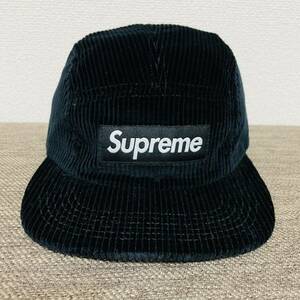 Supreme Waffle Corduroy Camp Cap Black Free 17aw 2017年 黒 ブラック ワッフル コーデュロイ キャンプ キャップ ボックスロゴ