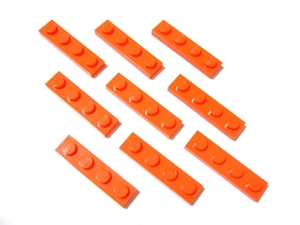 凸レゴ凸　%3710　1x4プレート（オレンジ）　9個