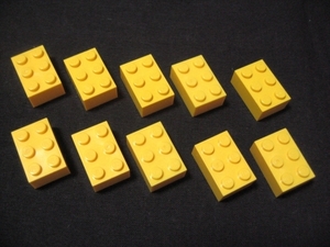 凸レゴ凸　%3002　2x3ブロック（黄）　10個