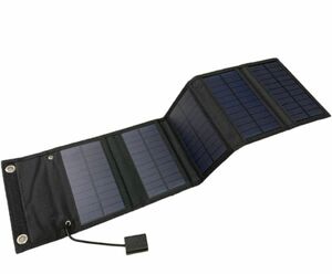 USBポート18Wソーラー充電器 防水ポータブル折りたたみ式ソーラーパネル充電器 急速充電 太陽光充電 ソーラー充電