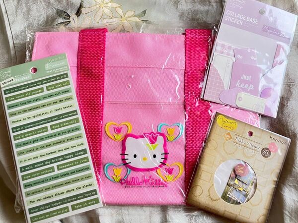 キティーちゃんトートバッグ マスキングテープ3つ