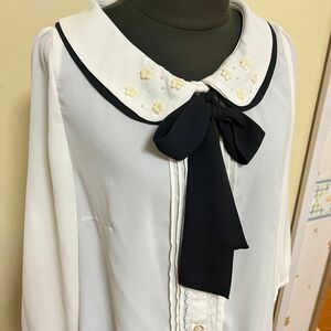 トップス　ブラウス　春服　レディース　七分丈　アクシーズファム　axesfemme 風