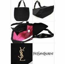 イヴサンローランノベルティ バッグ YVES SAINT LAURENT トートバッグ イブサンローラン 正規付録 バッグ ブラック 限定YSL_画像2