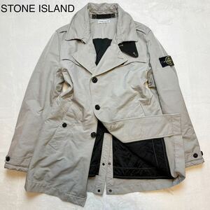 美品 stone island ストーンアイランド トレンチコート 撥水加工 