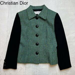  прекрасный товар Christian Dior Dior твид жакет 