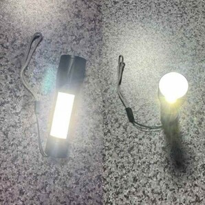 2本SET ハンディライト LED 懐中電灯 超強力 USB充電 小型 防災の画像9