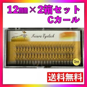 セルフマツエク　2箱セット　12ｍｍ Cカール　つけまつげ つけまつ毛