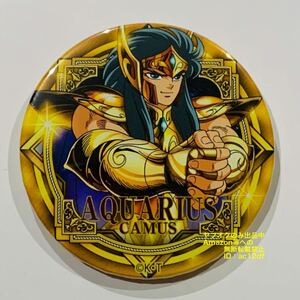 聖闘士星矢　カミュ　ドでか缶バッジ　30周年展　Limited Base リミテッドベース　聖闘士星矢ショップ PARCO 缶バッジ