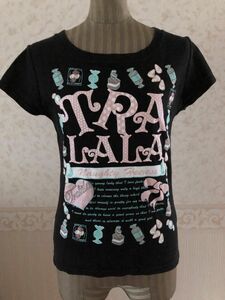 トゥララ　 半袖Tシャツ　黒　ロゴ