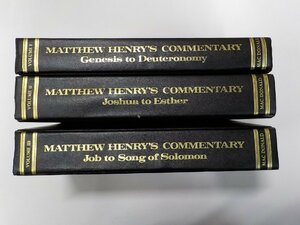 set982◆MATTHEW HENRY'S COMMENTARY 3巻セット MACDONALD PUBLISHING COMPANY♪