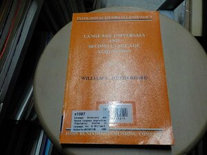 e1087◆Language Universals and Second Language Acquisition (Typological Studies in Language, Vol. 5) William E. Rutherford(ク）