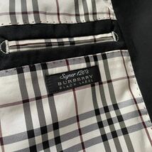 美品【幻の逸品】 LLサイズBURBERRY BLACK LABEL バーバリーブラックレーベル 銀ボタン ノバチェック メンズ テーラードジャケット XL 羊毛_画像9