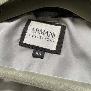 極美品●L●最高級●ARMANI COLLEZIONI アルマーニ コレツォーニ ロングコート ステンカラーコート キルティング ジャケット メンズ 黒 48 の画像8