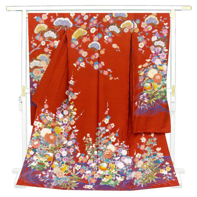 ※After store renovation [Classic New Works Fair] Free tailoring ☆ Hand-painted furisode with furisode ☆ Kyo-Yuzen traditional crafts, Gold-painted ☆ Auspicious Four Seasons Flower Garden Design ☆ Tall version (10010689), fashion, Women's kimono, kimono, Long-sleeved kimono