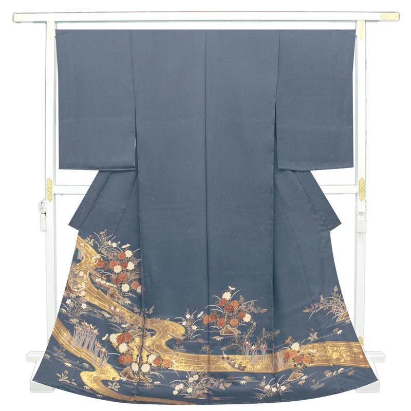 ※After the store renovation [Classic New Works Fair] Free tailoring ☆ Specially selected genuine Kyoto Yuzen craft hand-painted, Genuine gold formal colored kimono with four seasons flower and water pattern (10010913), fashion, Women's kimono, kimono, Tomesode